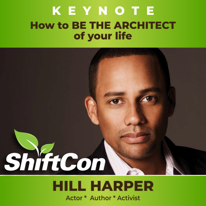 Hill Harper speaking at Shiftcon